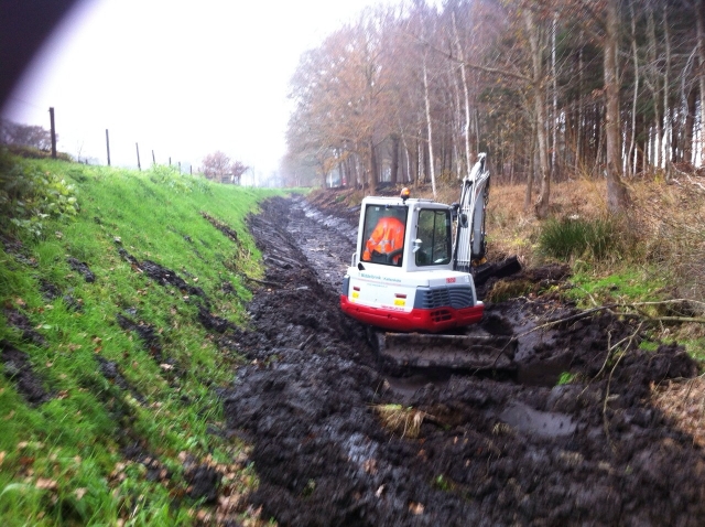 Baggeren van watergangen en vijvers